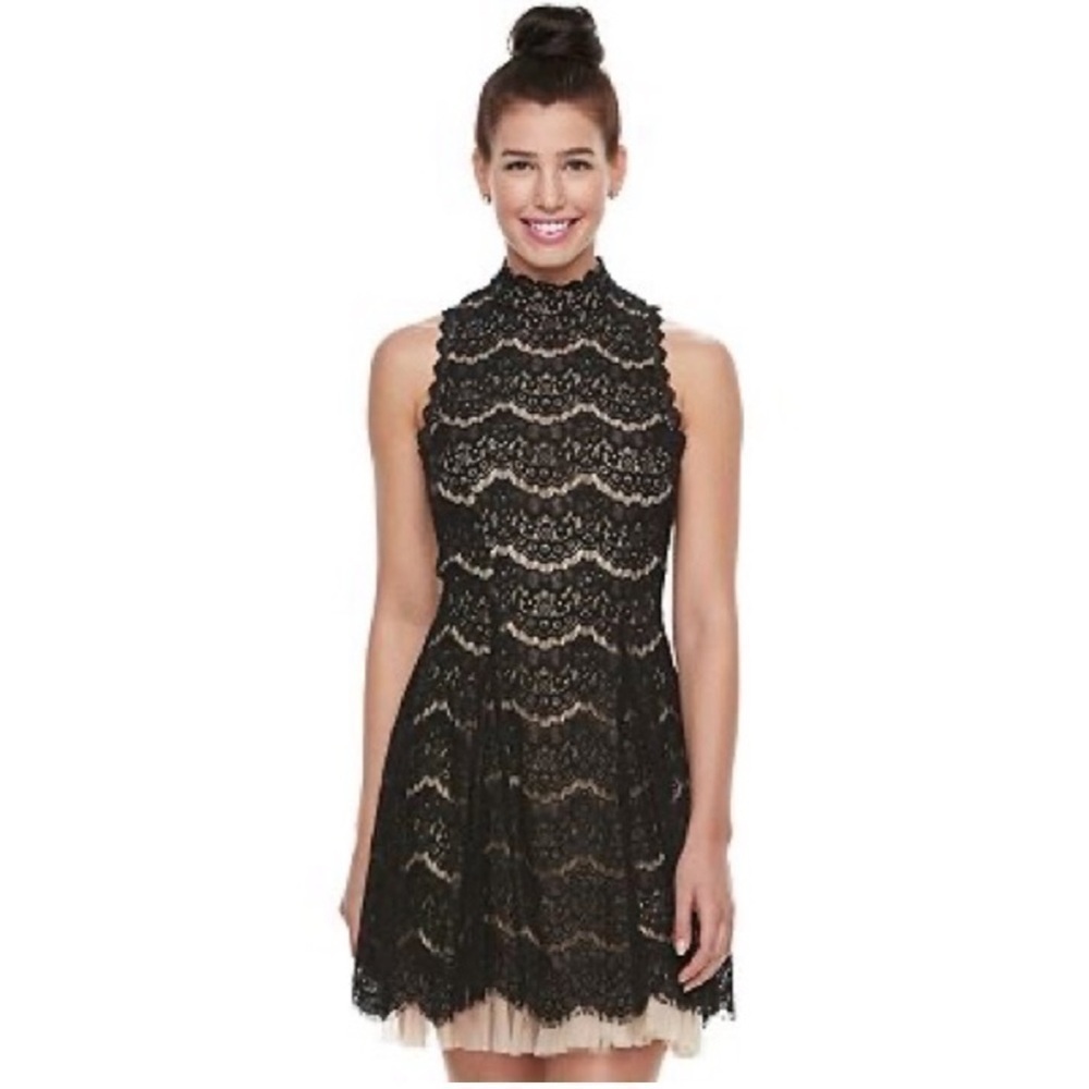 Black scalloped dress
